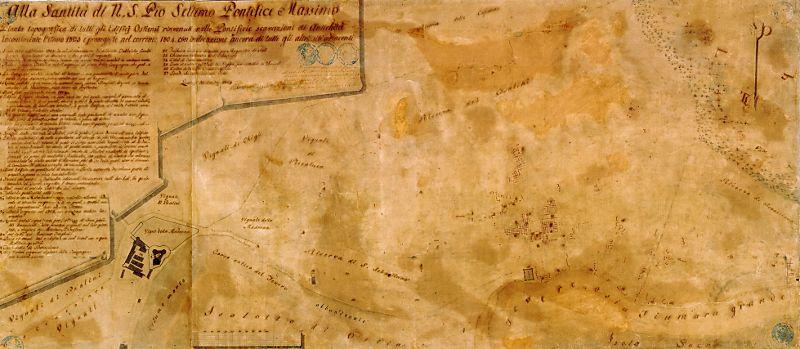 Pietro Holl - mappa degli scavi di Ostia